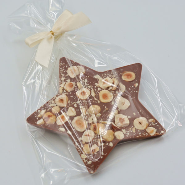 Weihnachtsstern, Milchschokolade mit Haselnüssen (90g)