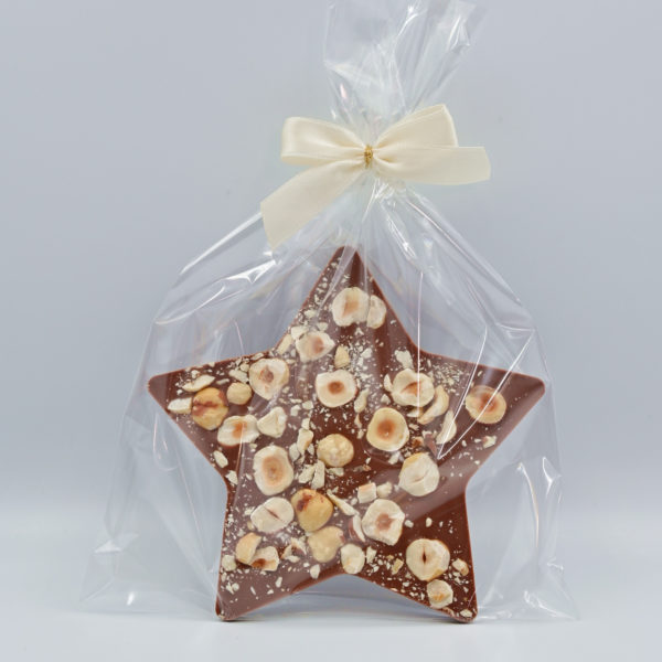 Weihnachtsstern, Milchschokolade mit Haselnüssen (90g) – Bild 2